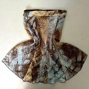 vintage y2k fall print midi skirt size 2P